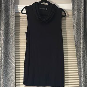 Black Cowl Neck Sleeveless Top